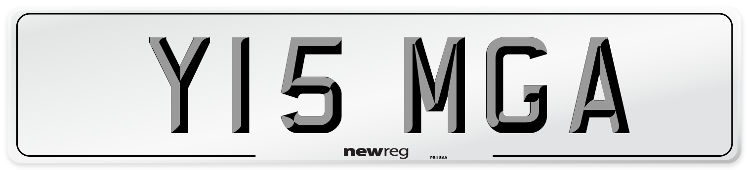 Y15 MGA Number Plate from New Reg